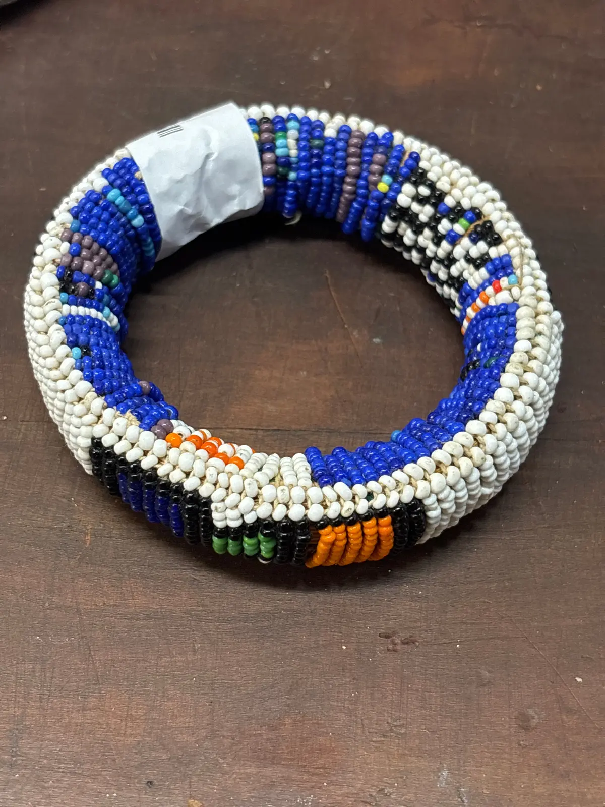White Beaded Bracelet 1