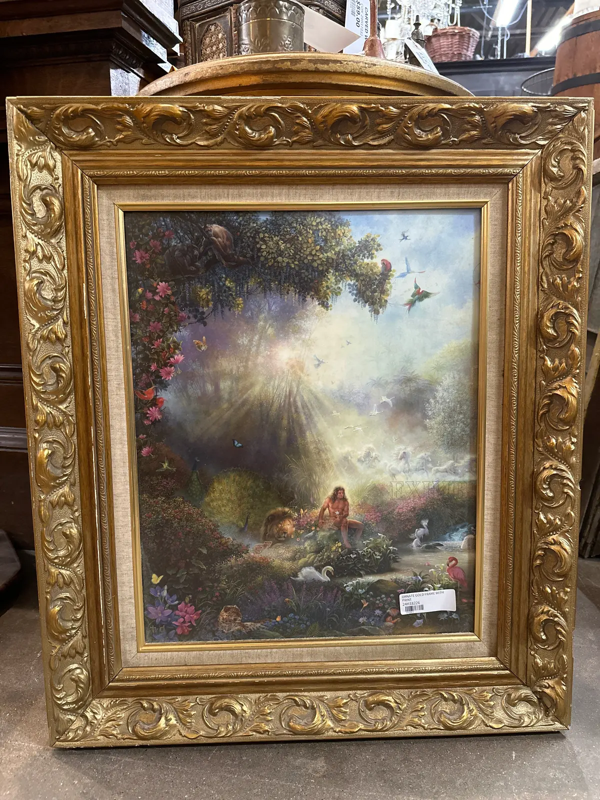 Ornate Gold Frame With Print 1