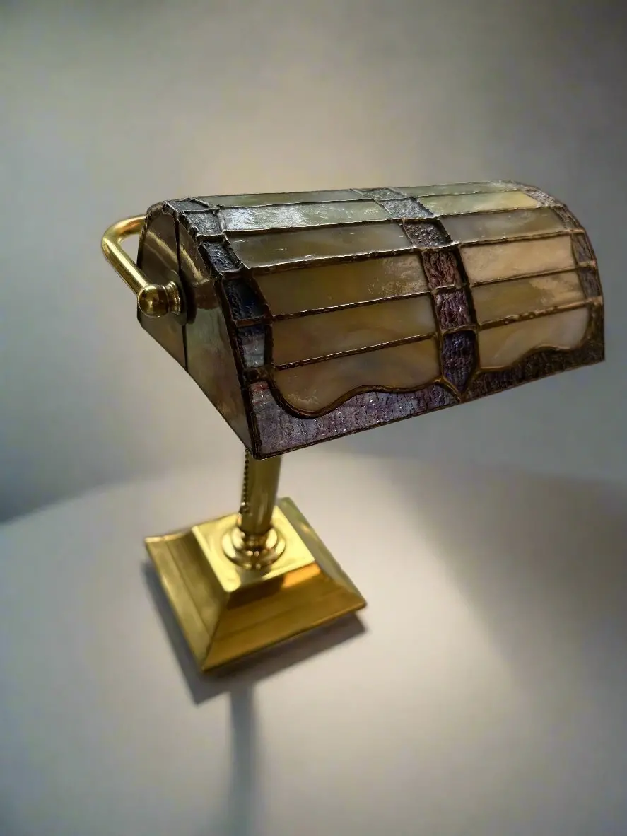 Slag Stained Glass Lamp 1