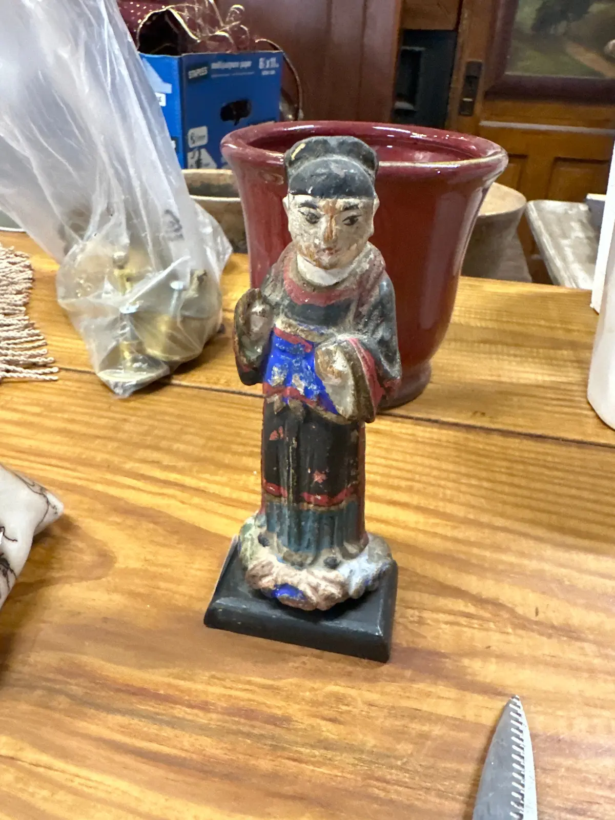 Polychrome Small Chinese Sculpture 1