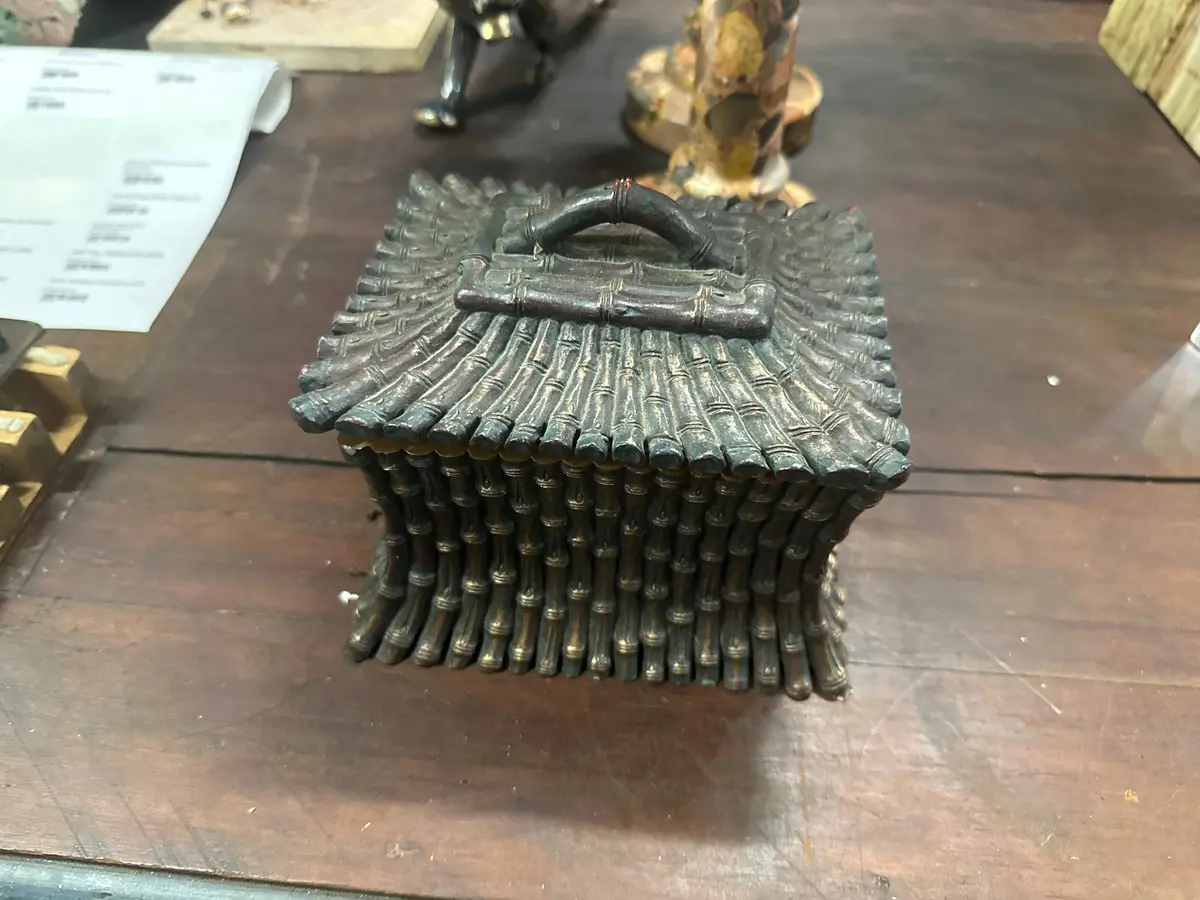 Small Resin Bamboo Box 1