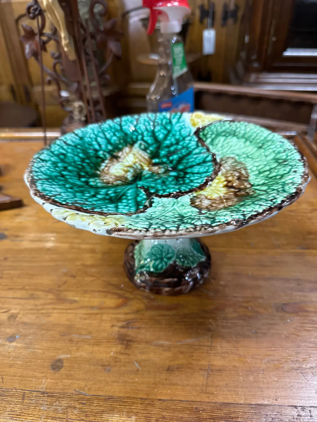Majolica Leafy Compote 1