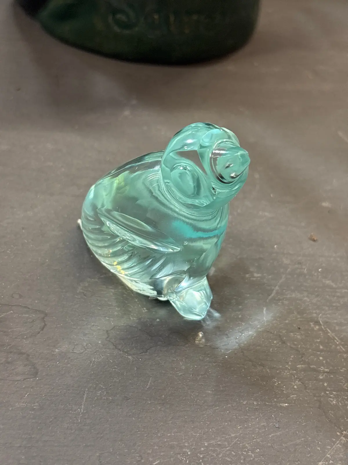 Crystal Aquamarine Baby Chick Figure 1