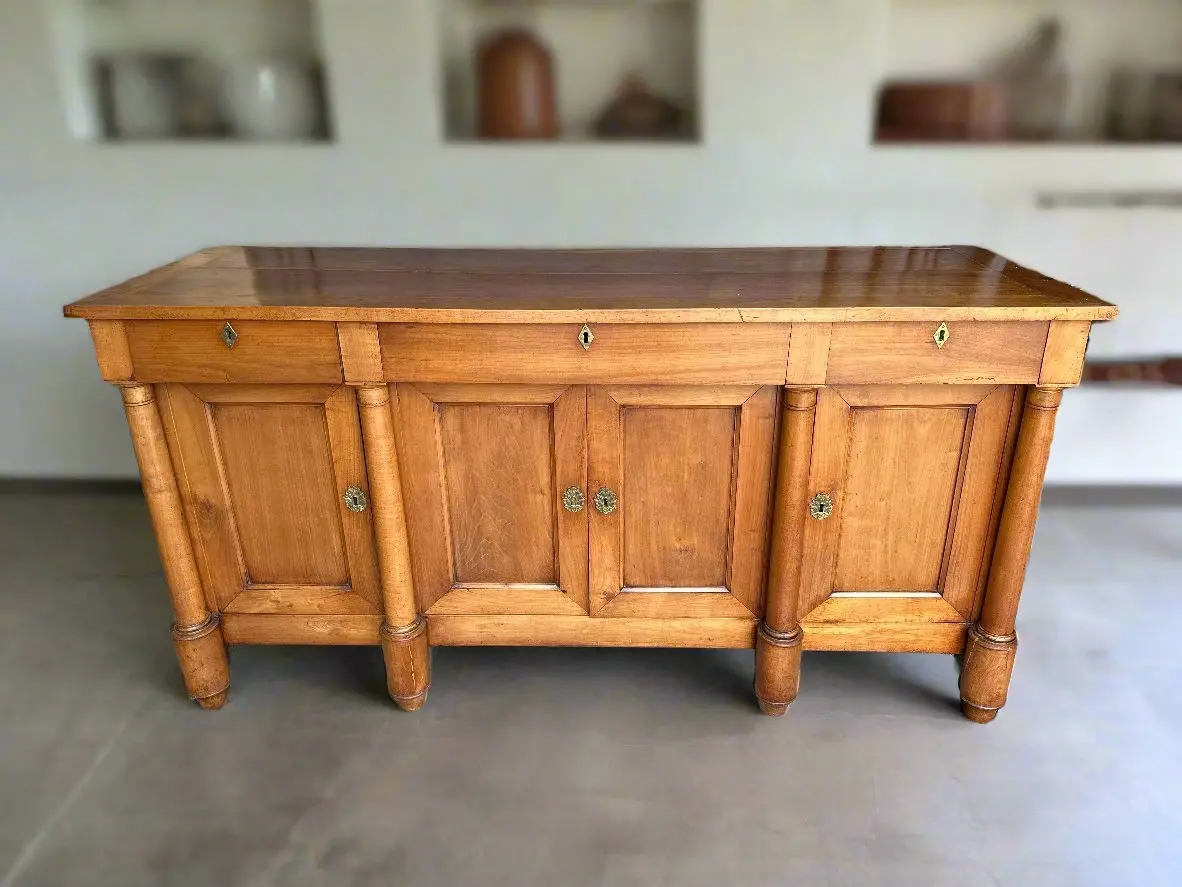 French Empire Transitional Walnut Sideboard 1