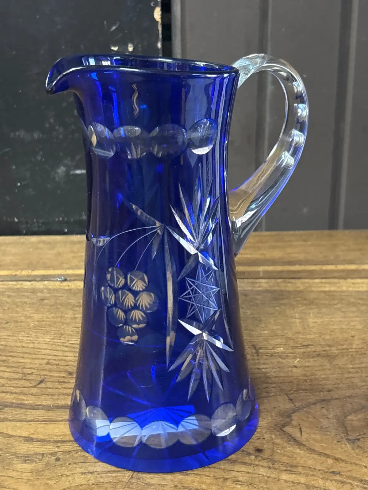 Cobalt Glass Pitcher 1