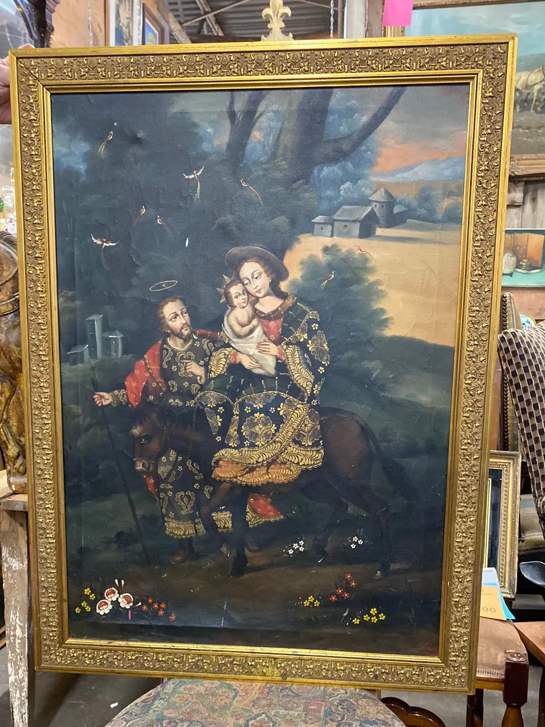 Oil Painting Of Holy Family-Cusco School 1