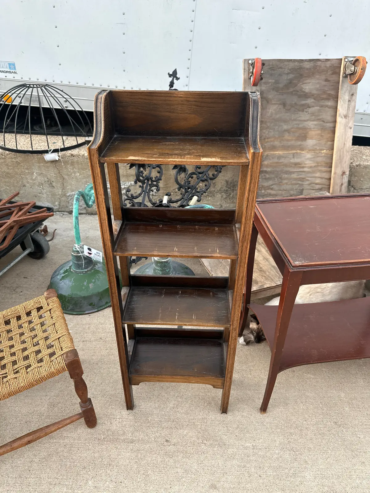 Small Oak Curio Shelf 1
