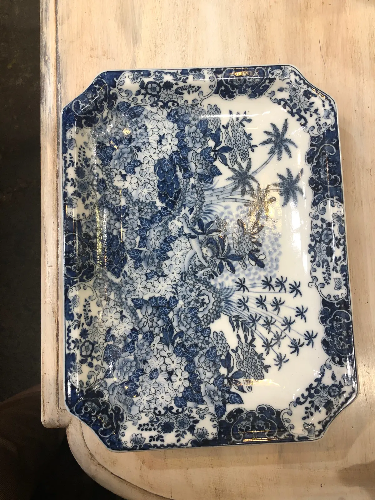 Chinese Blue And White Platter 1