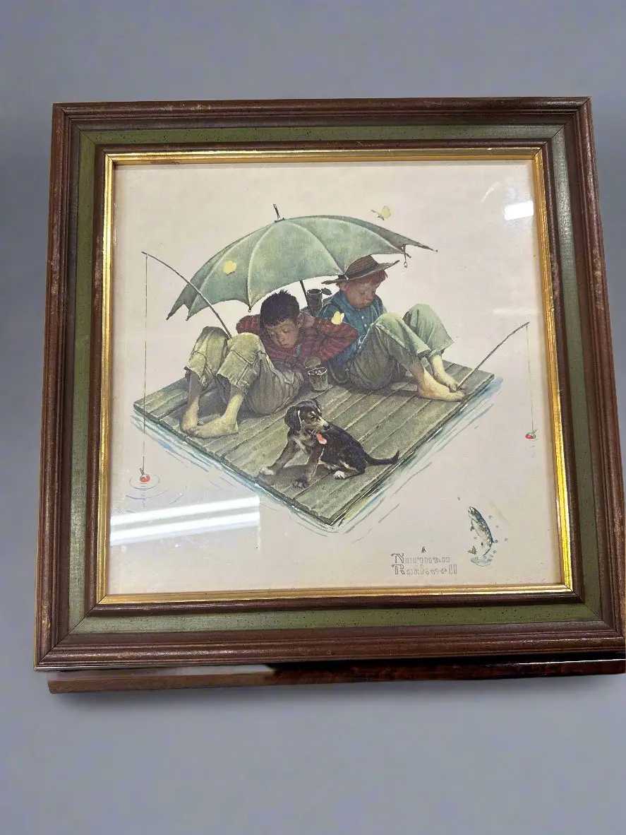 Small Frame With Norman Rockwell Print 1