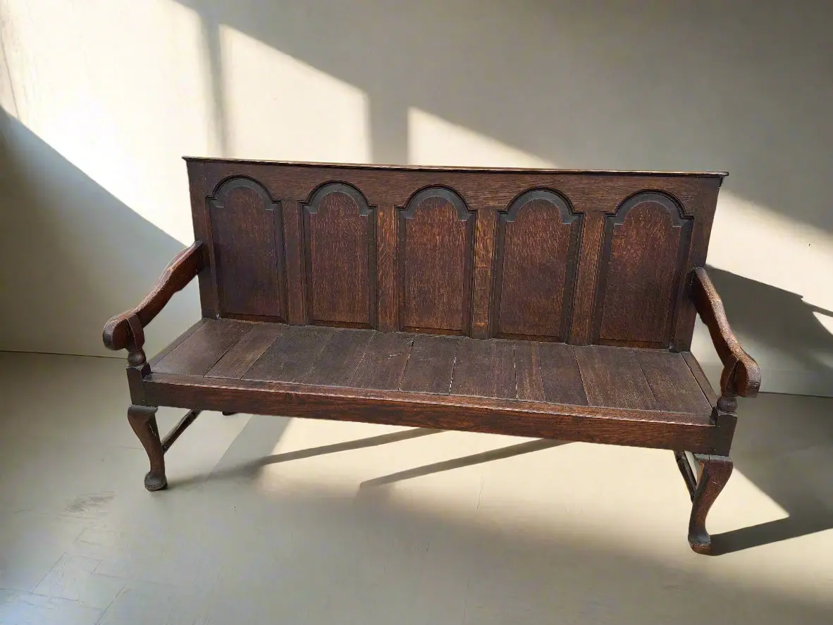 Oak 1750S Georgian Oak Settee 1