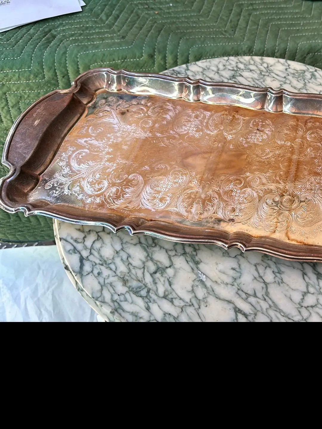 Silver Plate Ornate Tray 1