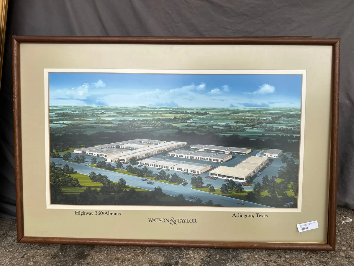 Architectural Pastel Rendering From The Midcentury 1