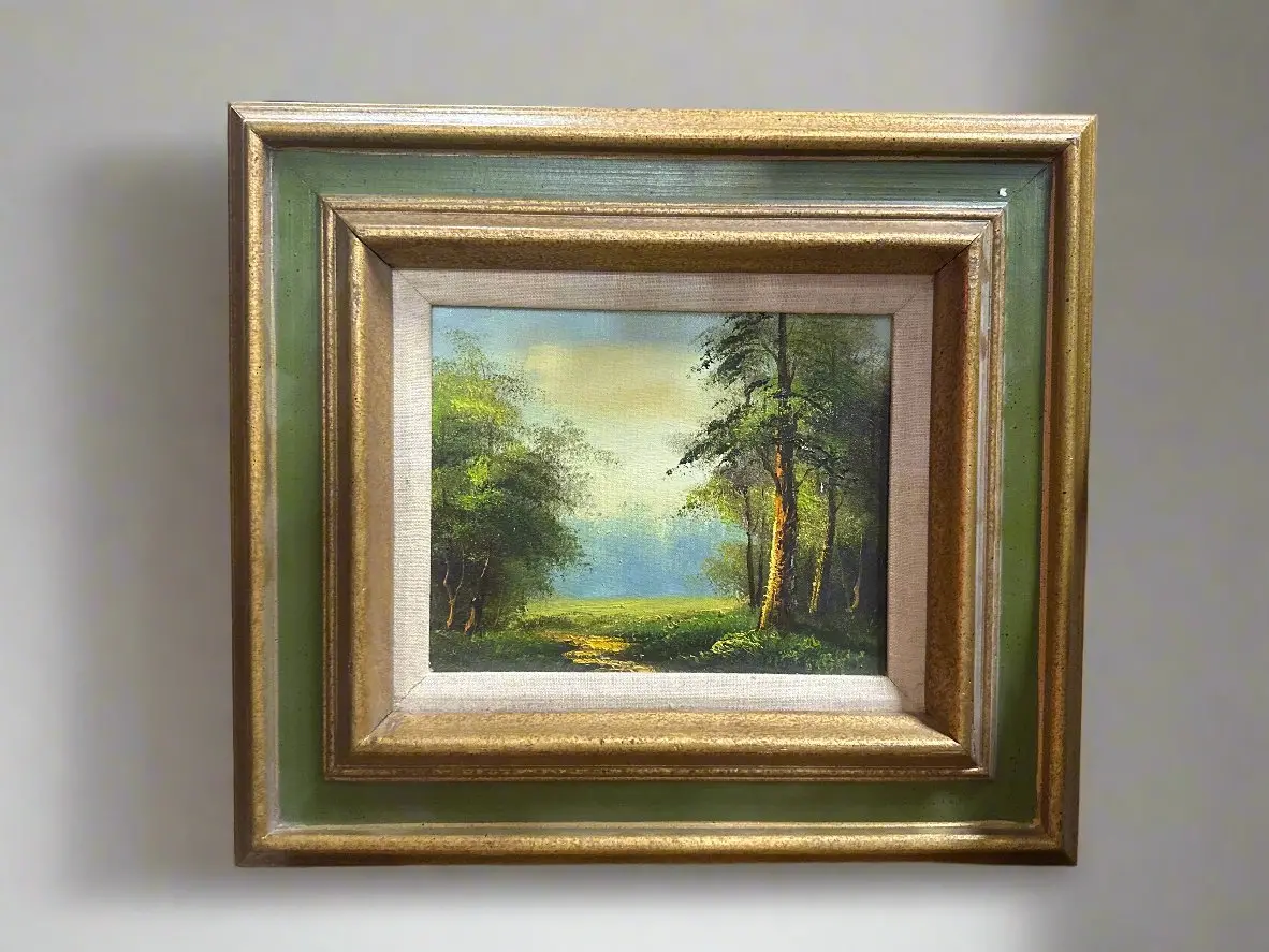 Small Spring Landscape Oil Painting With Trees 1