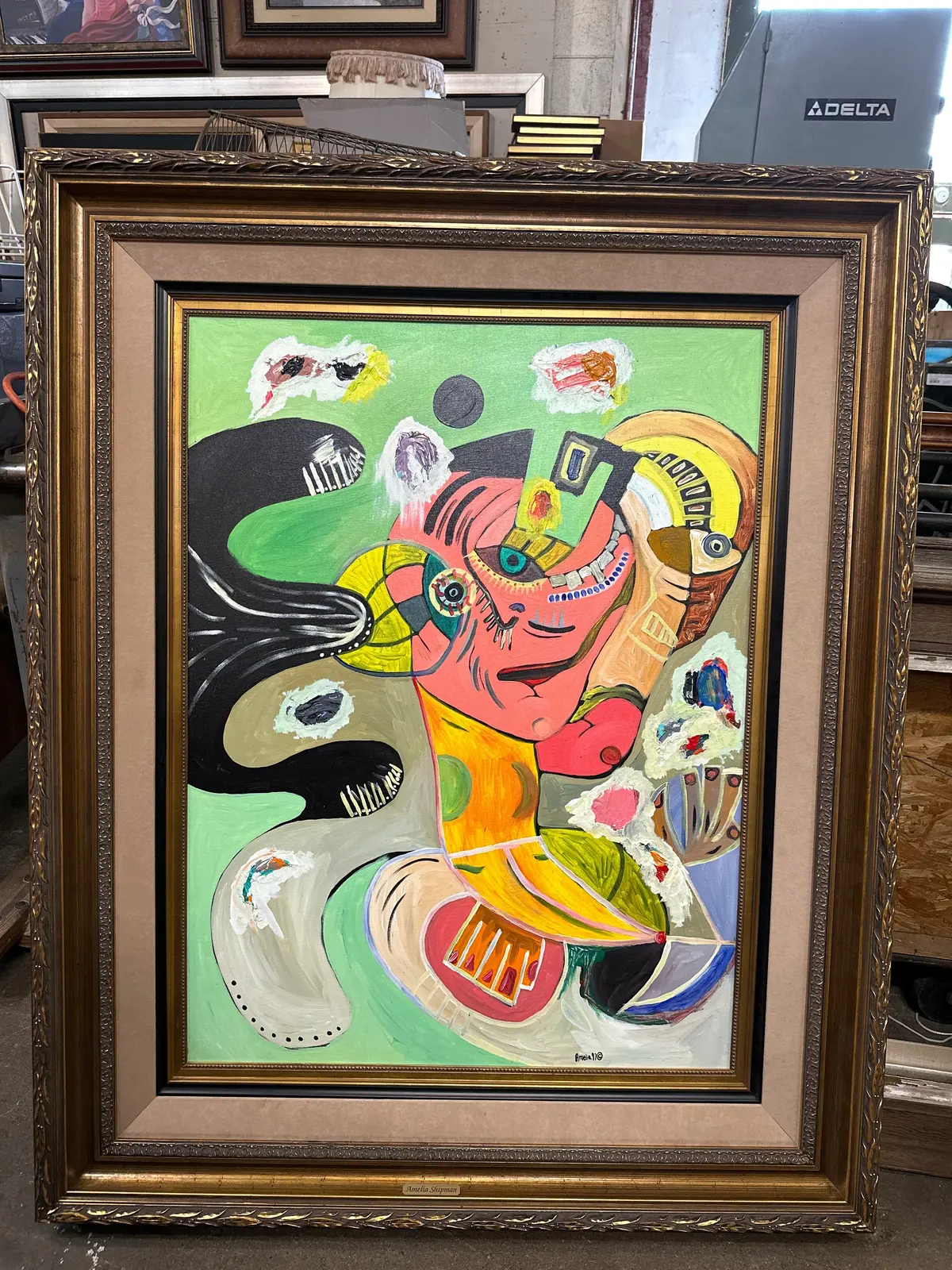 Large Abstract Oil Painting By Amelia Shipman 1