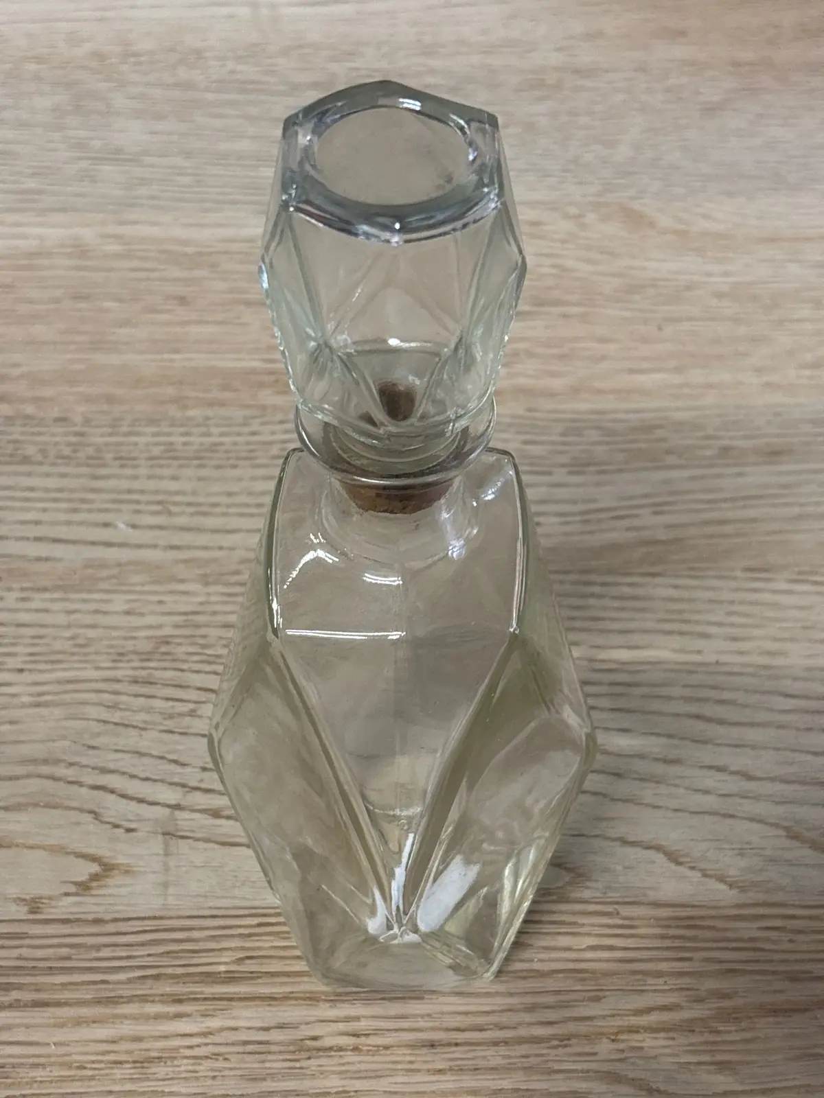 Clear Glass Mid Century Decanter 1