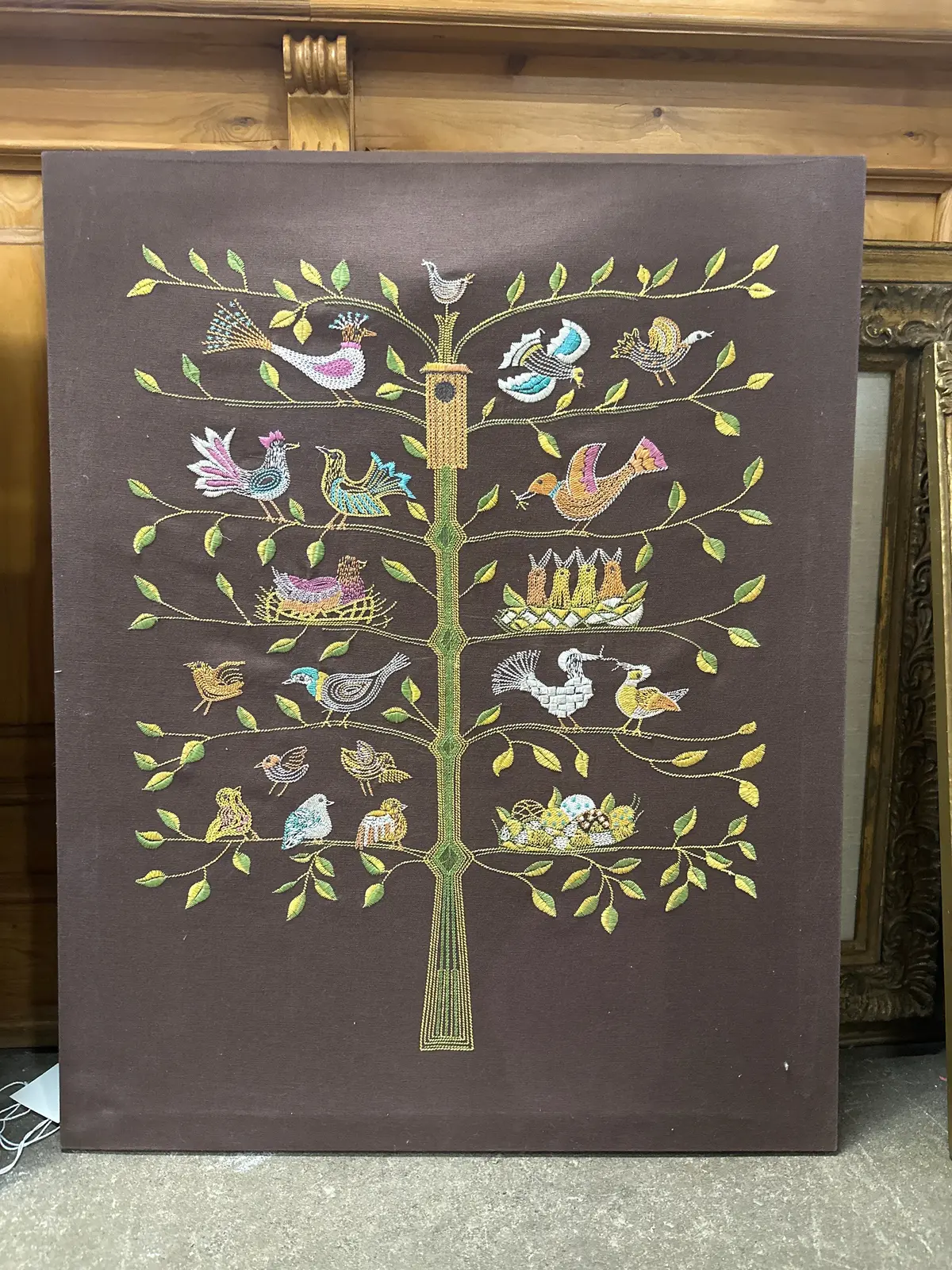 Mcm Look Needlework Hanging Tapestry 1