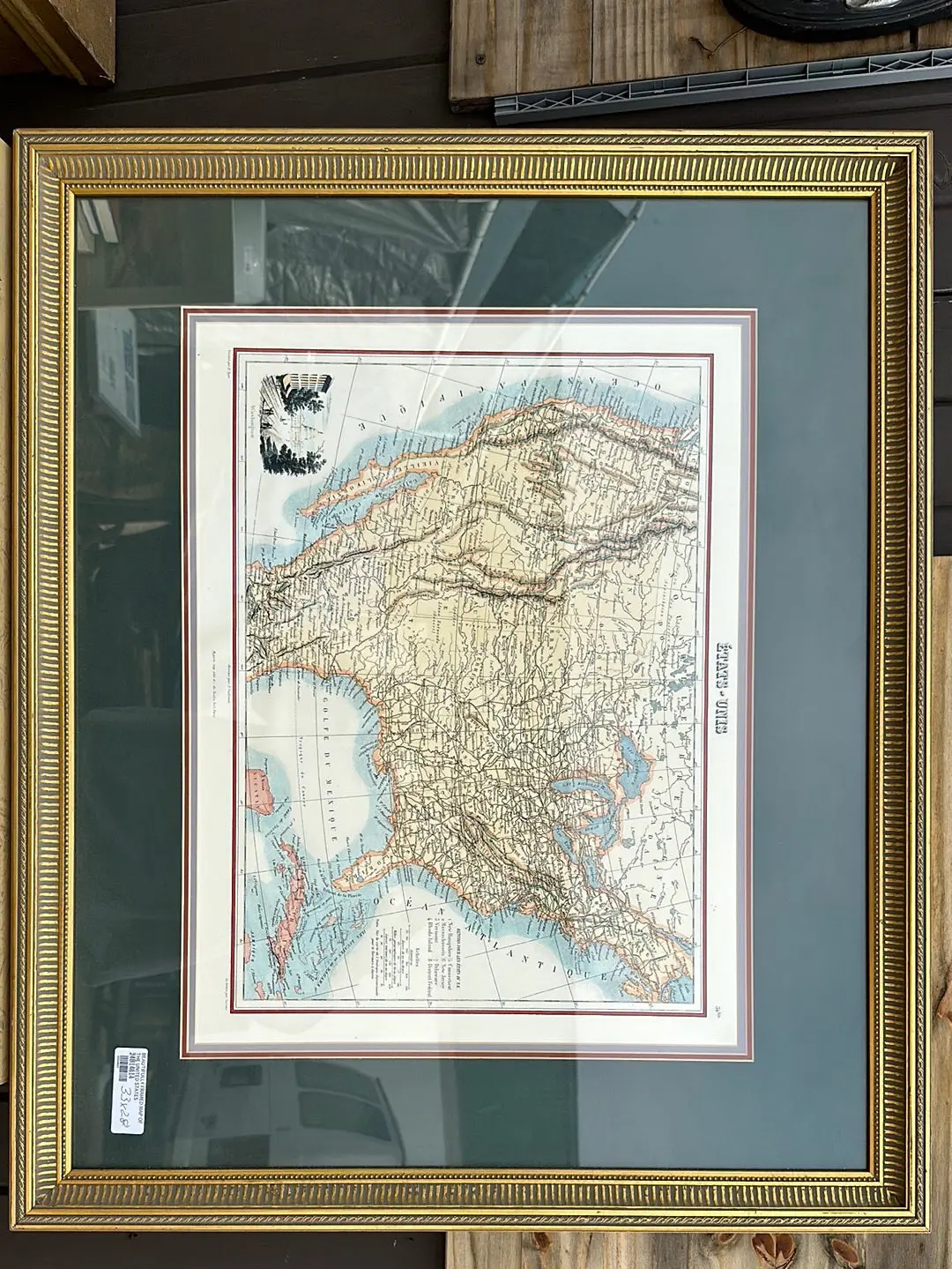 Beautifully Framed Map Of The United States 1