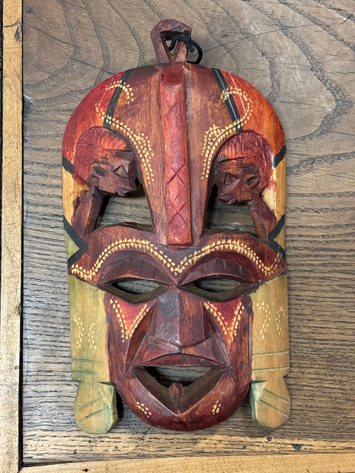 Small Red African Face Mask 1