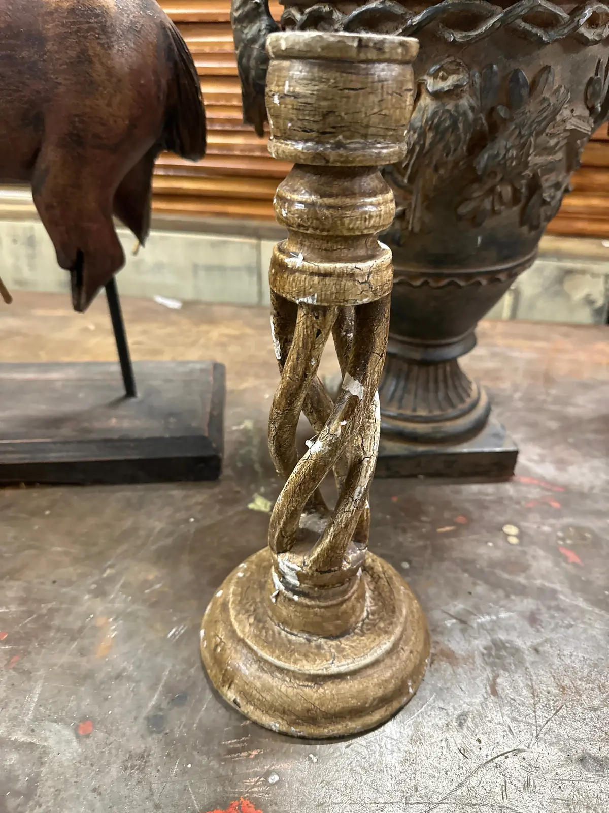 Small Barley Twist Candle Stand 1