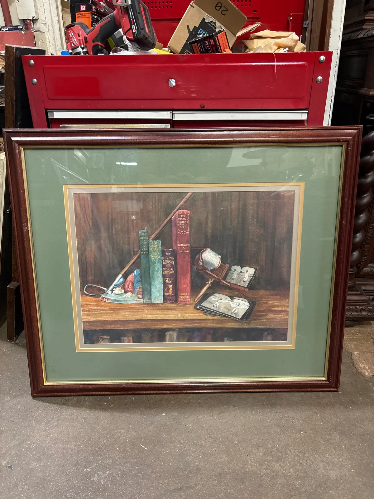 Framed Golf Club Watercolor 1