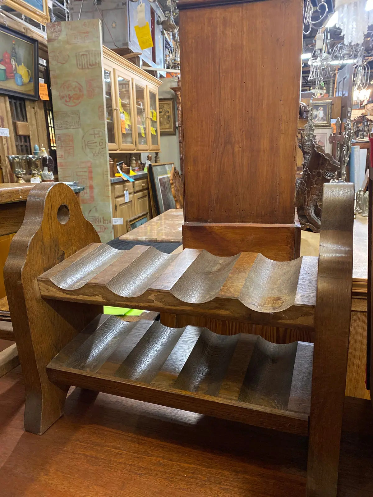 Heavy Oak Wine Rack 1