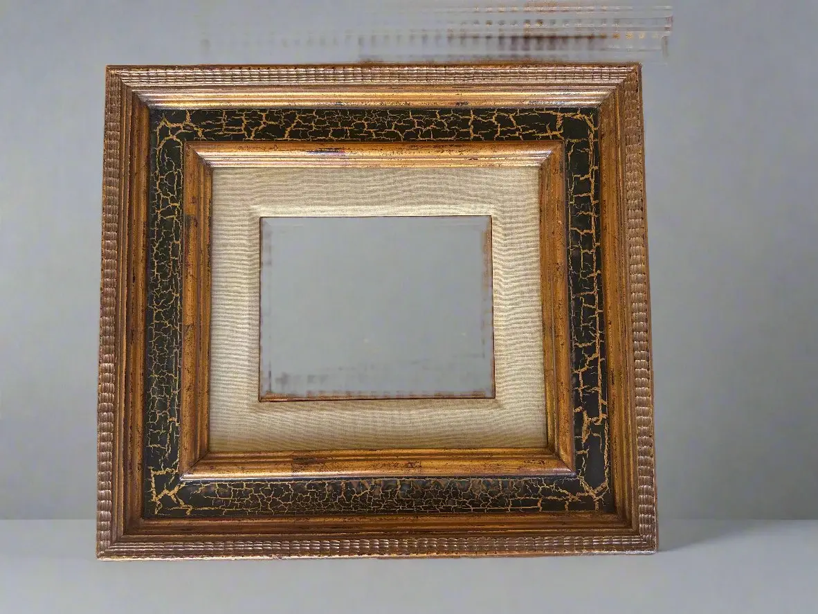 Small Gold Frame With Black Crackle 1