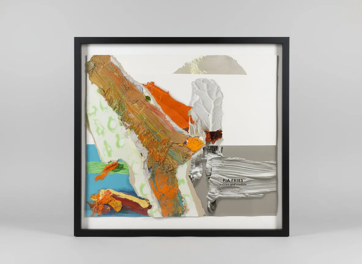 Framed Underglass Mixed Media Signed Pia Fries 1