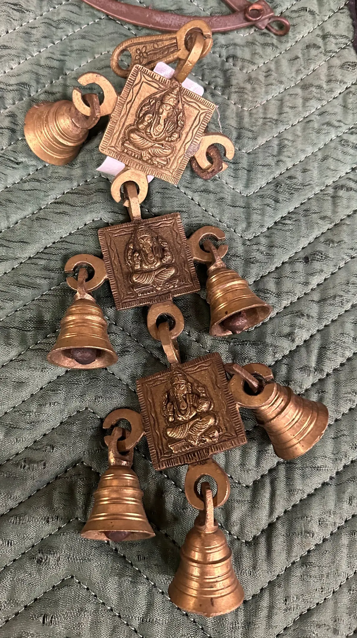 Large Brass Hindu Bells 1