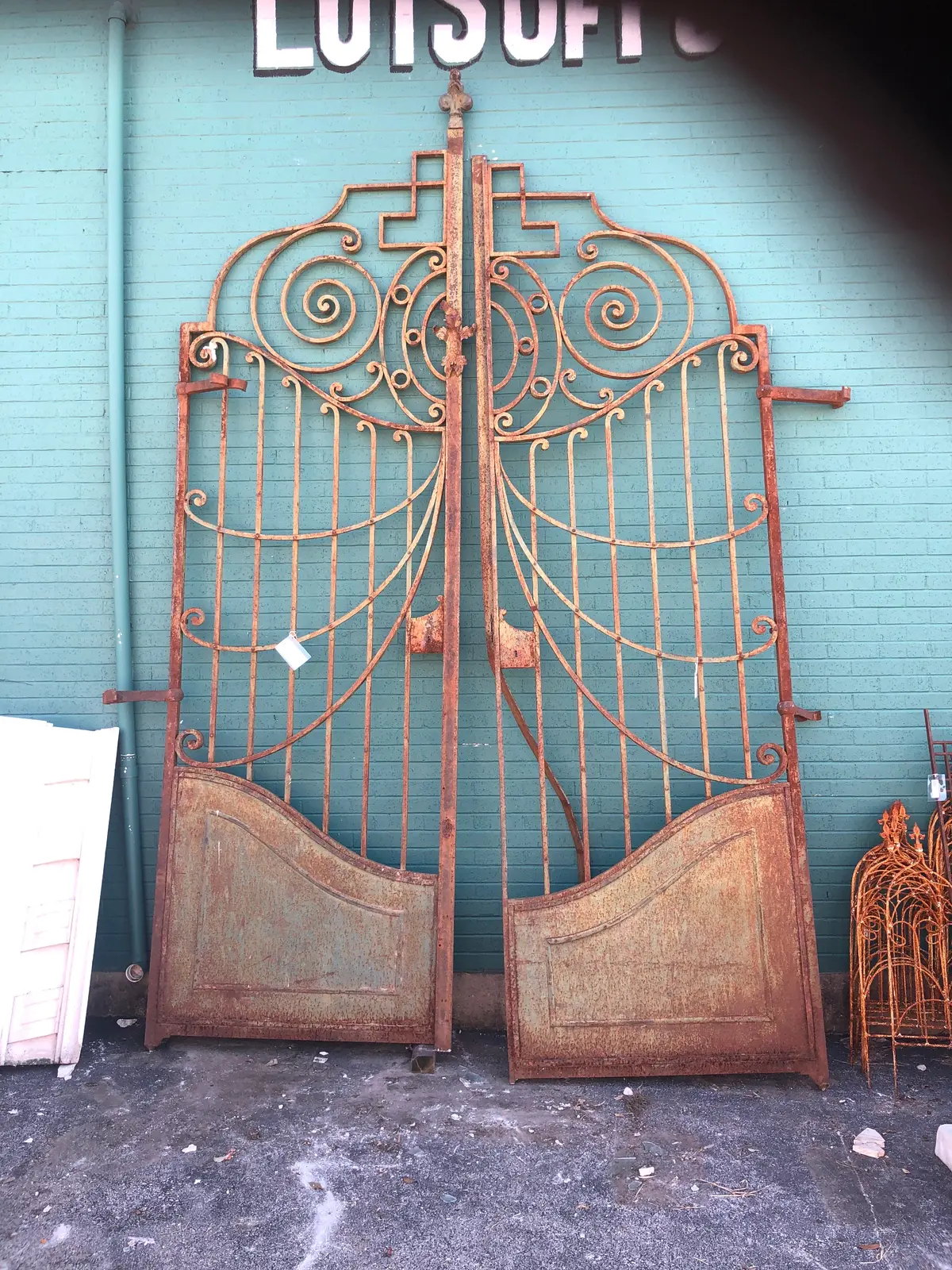 Pair Of Huge Wrought Iron Gates 1