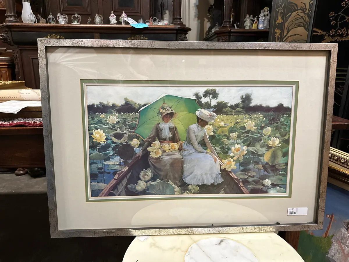 Lotus Lillies By Charles Curran Print 1
