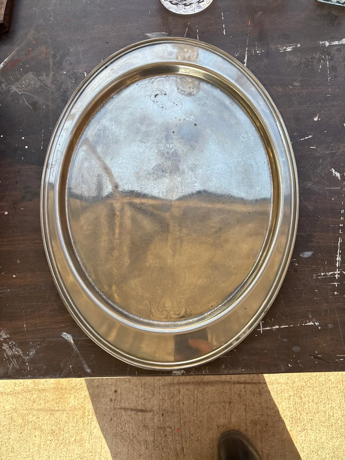 Silver Plate Oval Tray 1