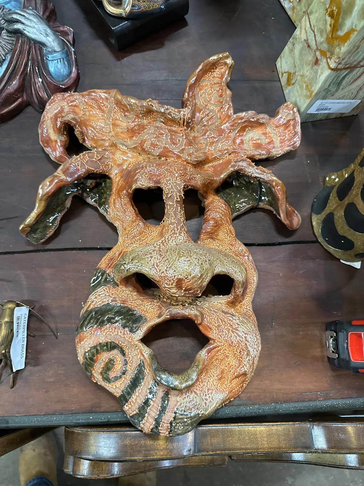 Orange Free Form Mask By Terri Wilder 1
