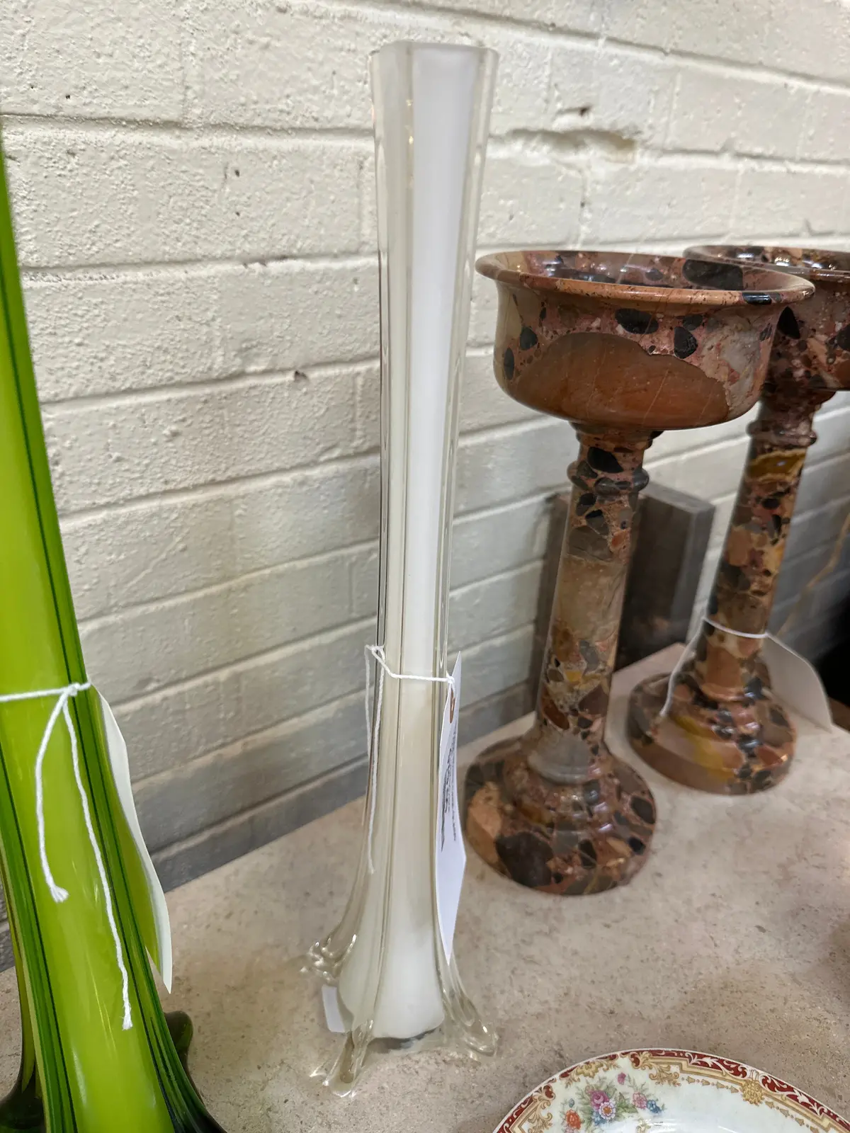 Small White Case Glass Vase 1