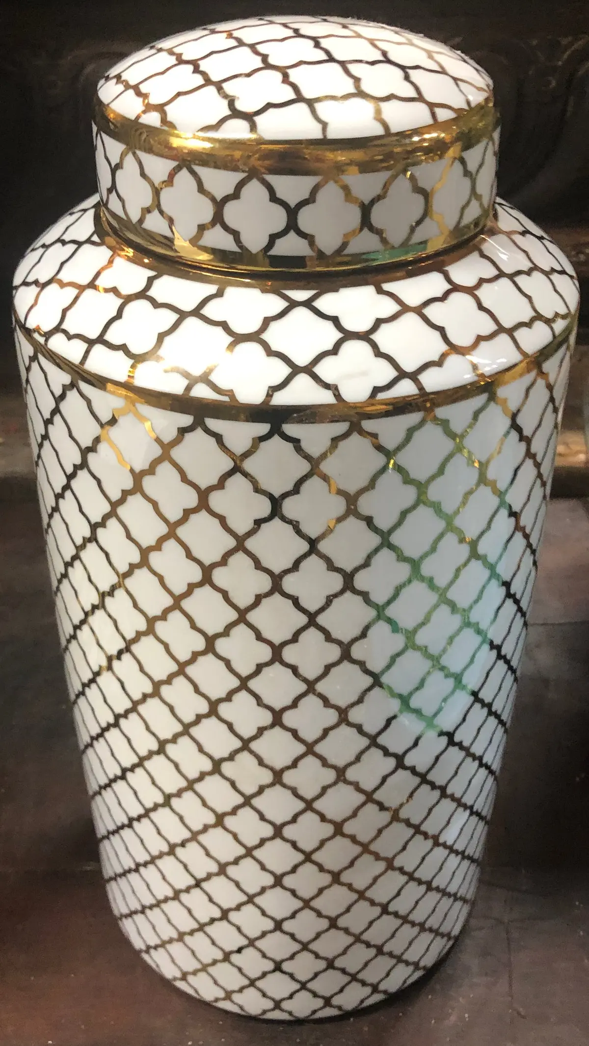 Black And White Lidded Jar 1