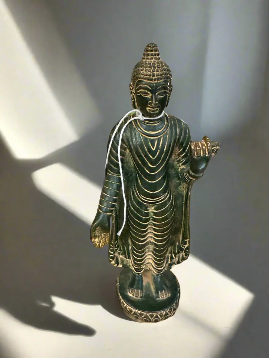 Small Heavy Vertigris Brass Indian Buddha 1