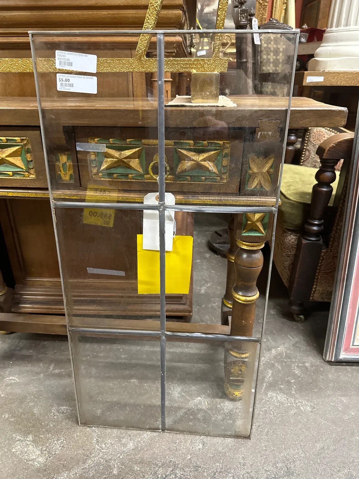 6 Panel Window Pane As Found 1
