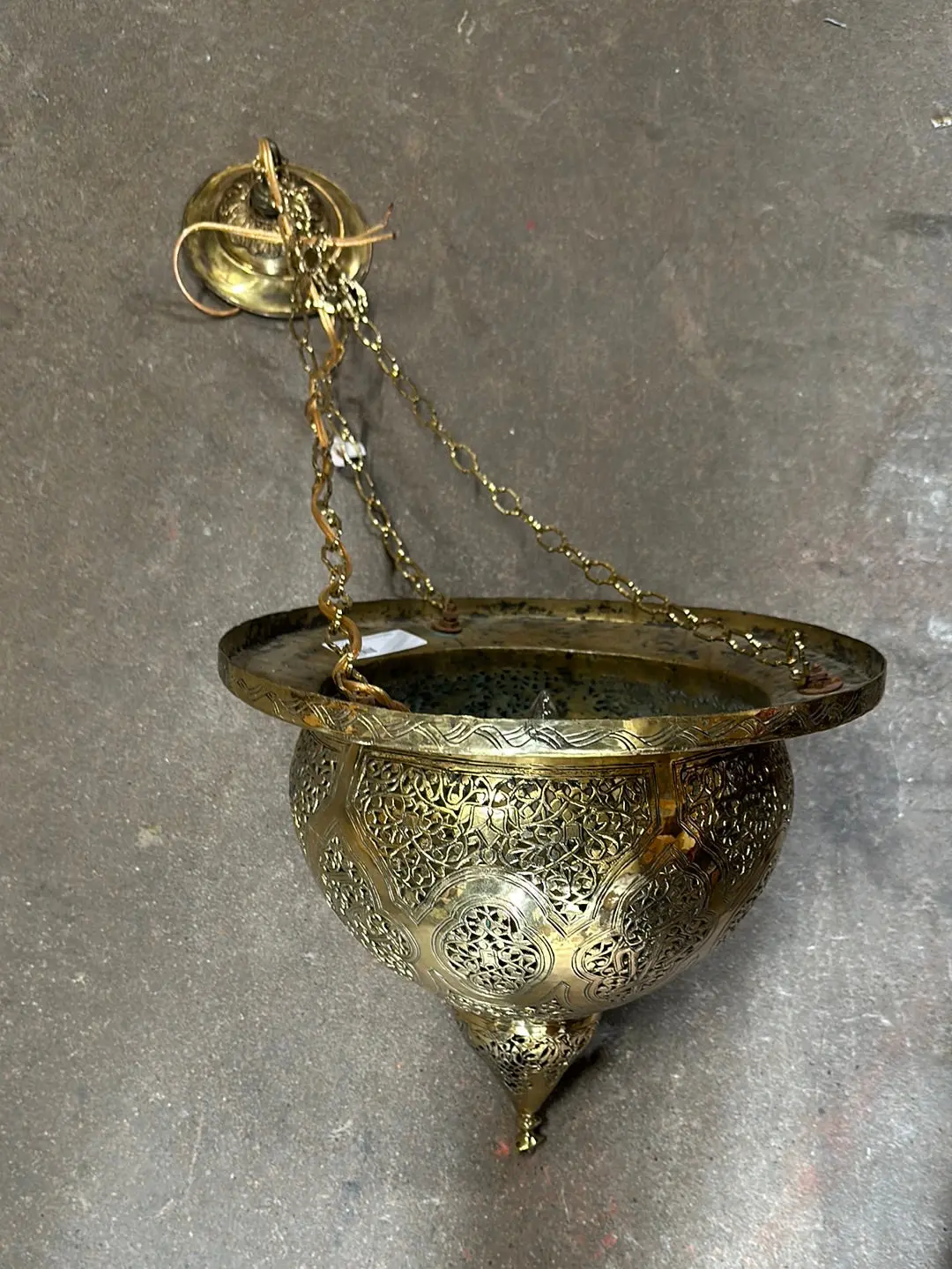 Moroccan Brass Hanging Light 1