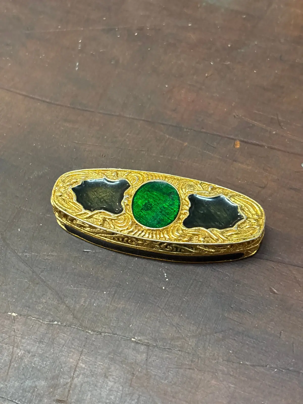 Small Enameled Oval Pill Box 1
