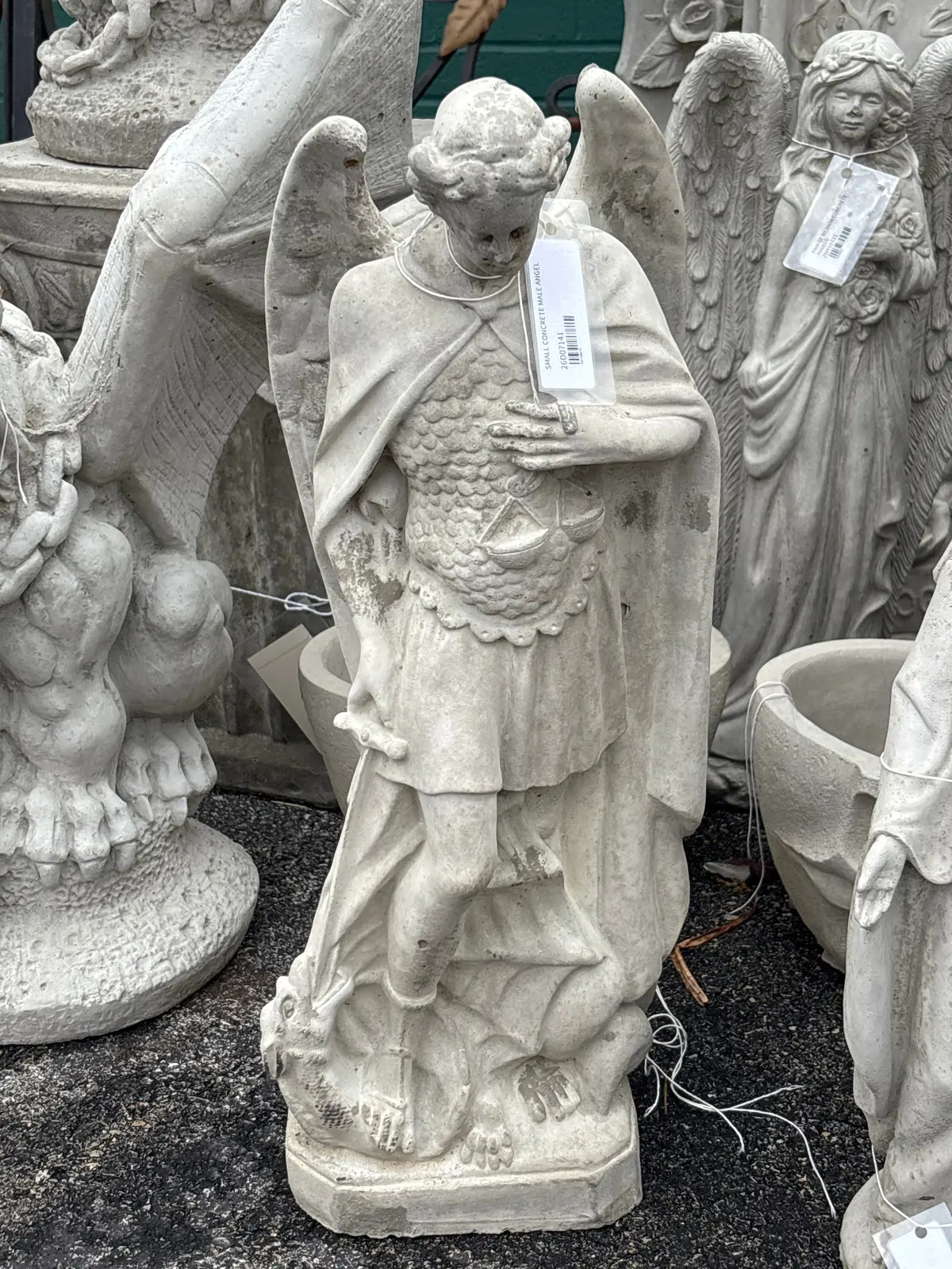 Small Concrete Archangel Michael 1