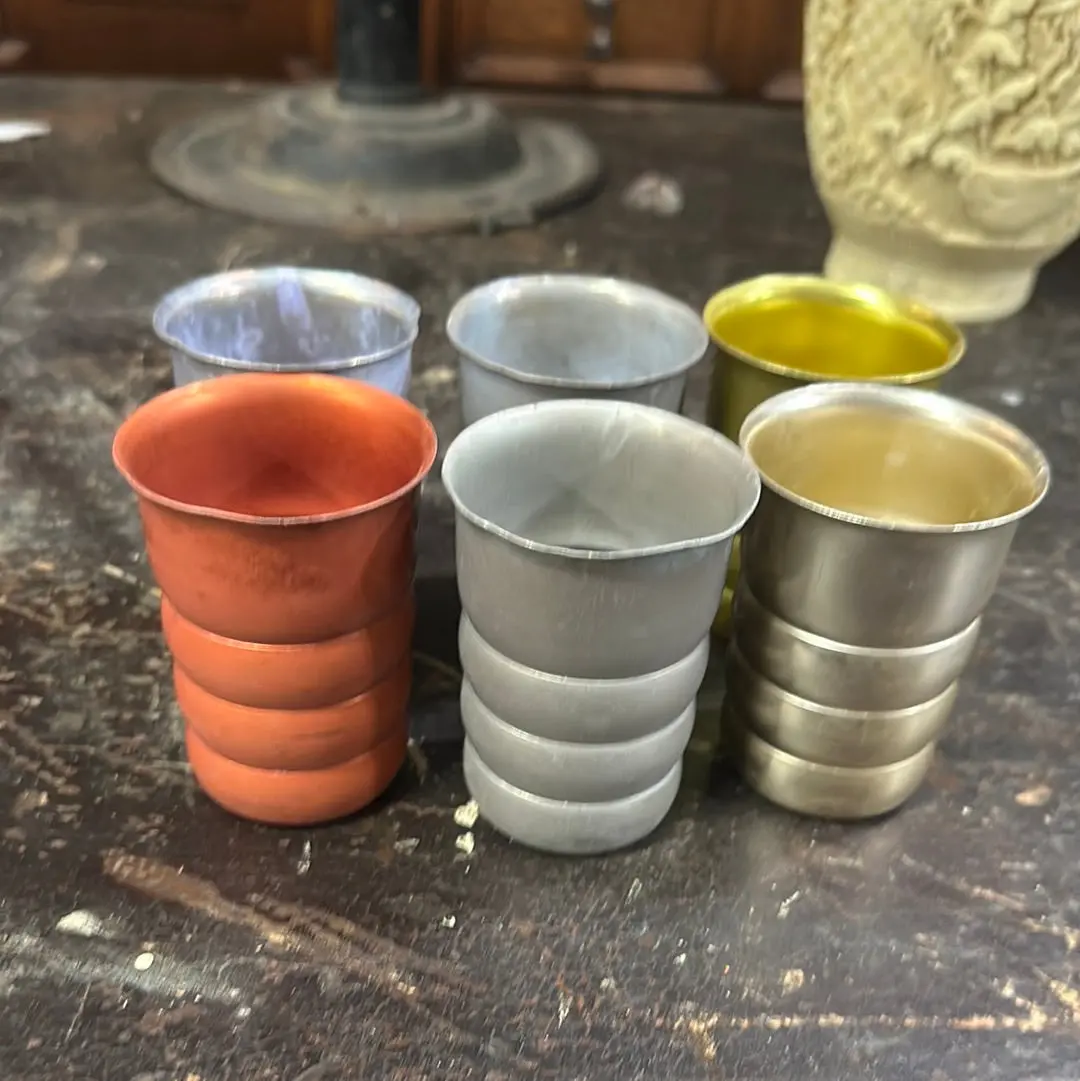 Set Of 6 Small Aluminum Tumblers 1