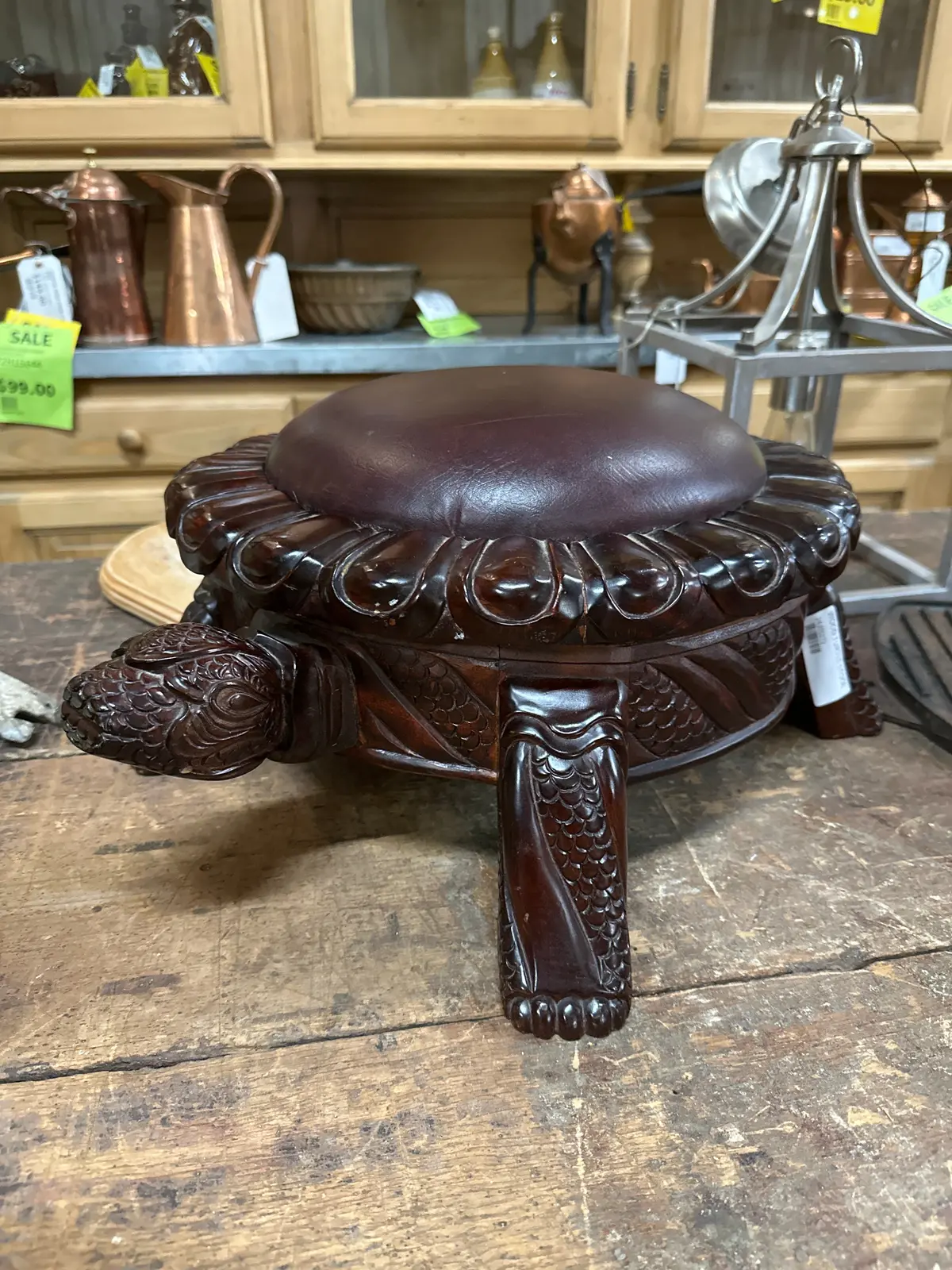 Wood Turtle Stool 1