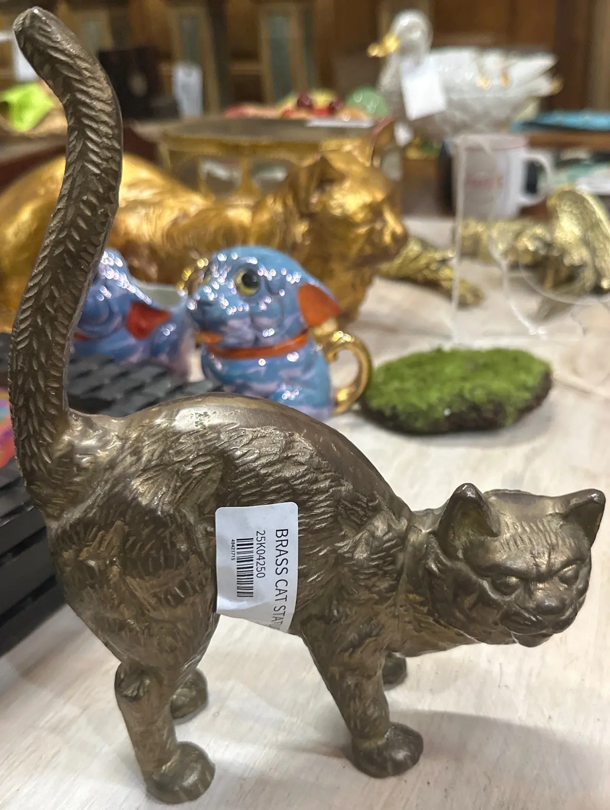 Brass Cat Statue 1