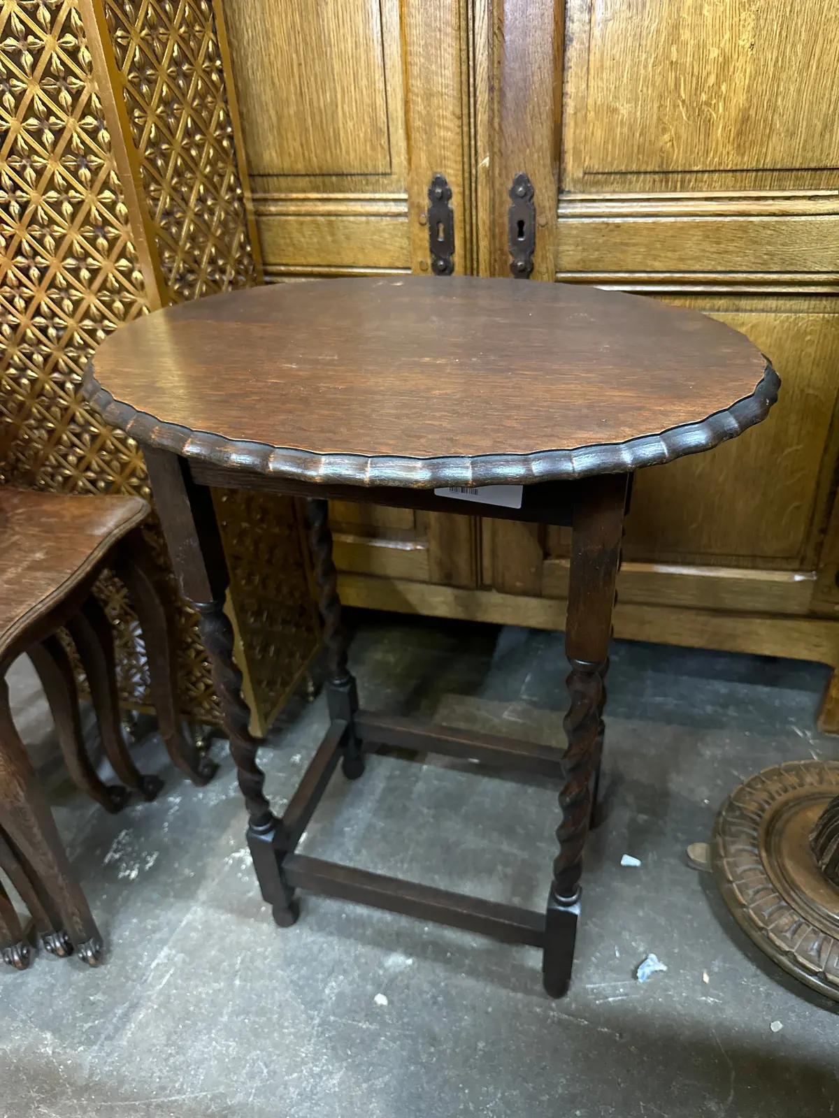 Oval Oak Barley Twist Table 1