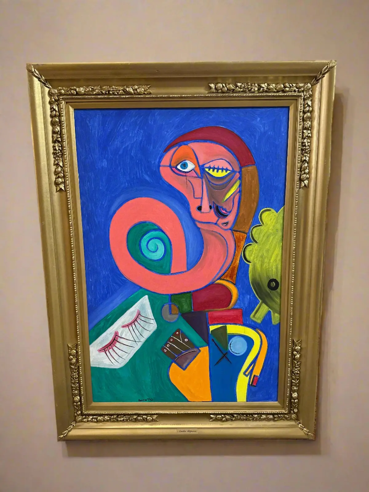 Colorful Surrealist Oil Painting-Pink Lady By Amelia Shipman 1