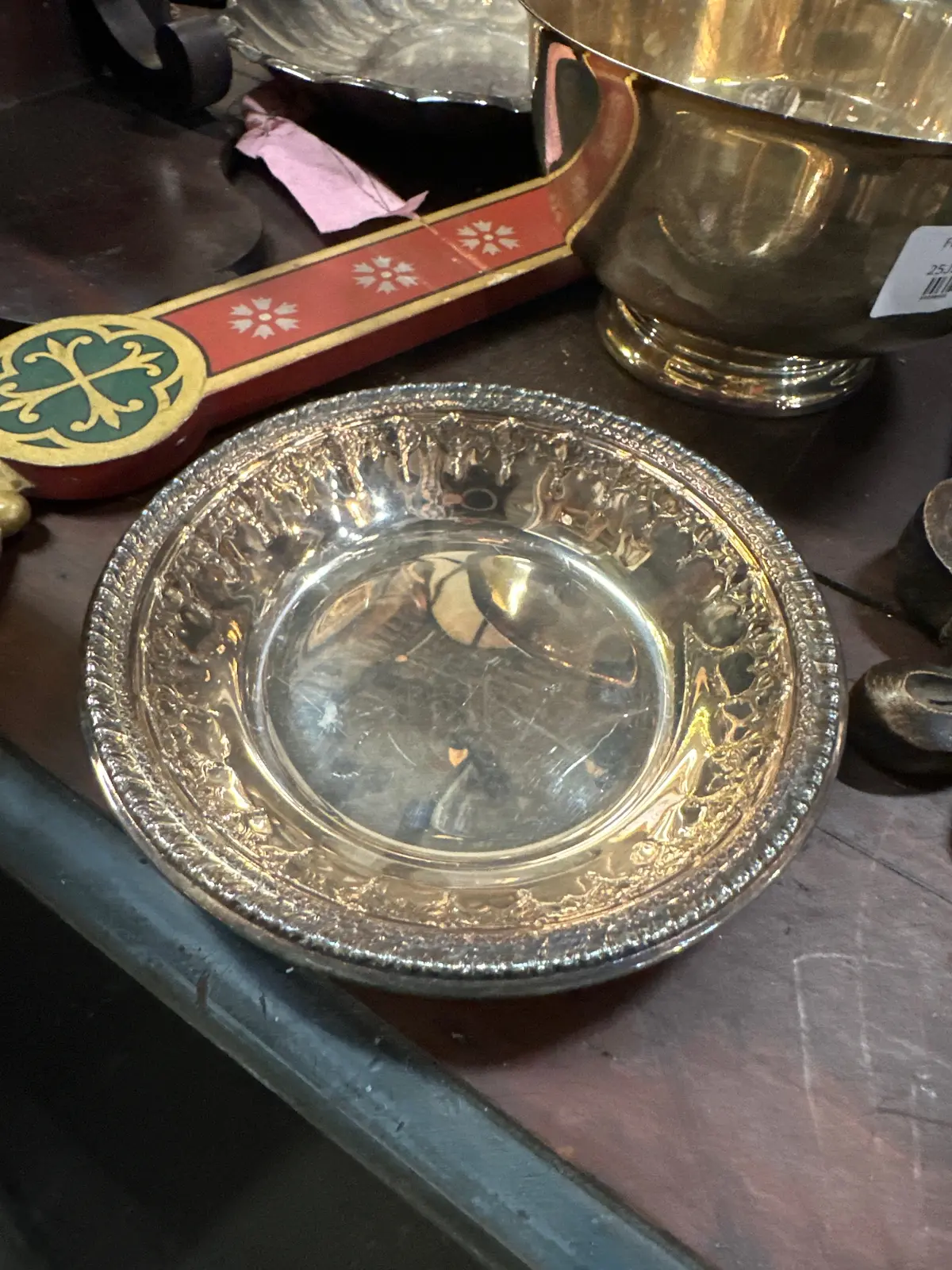 Fancy Small Shallow Reed And Barton Silver Plate Bowl 1