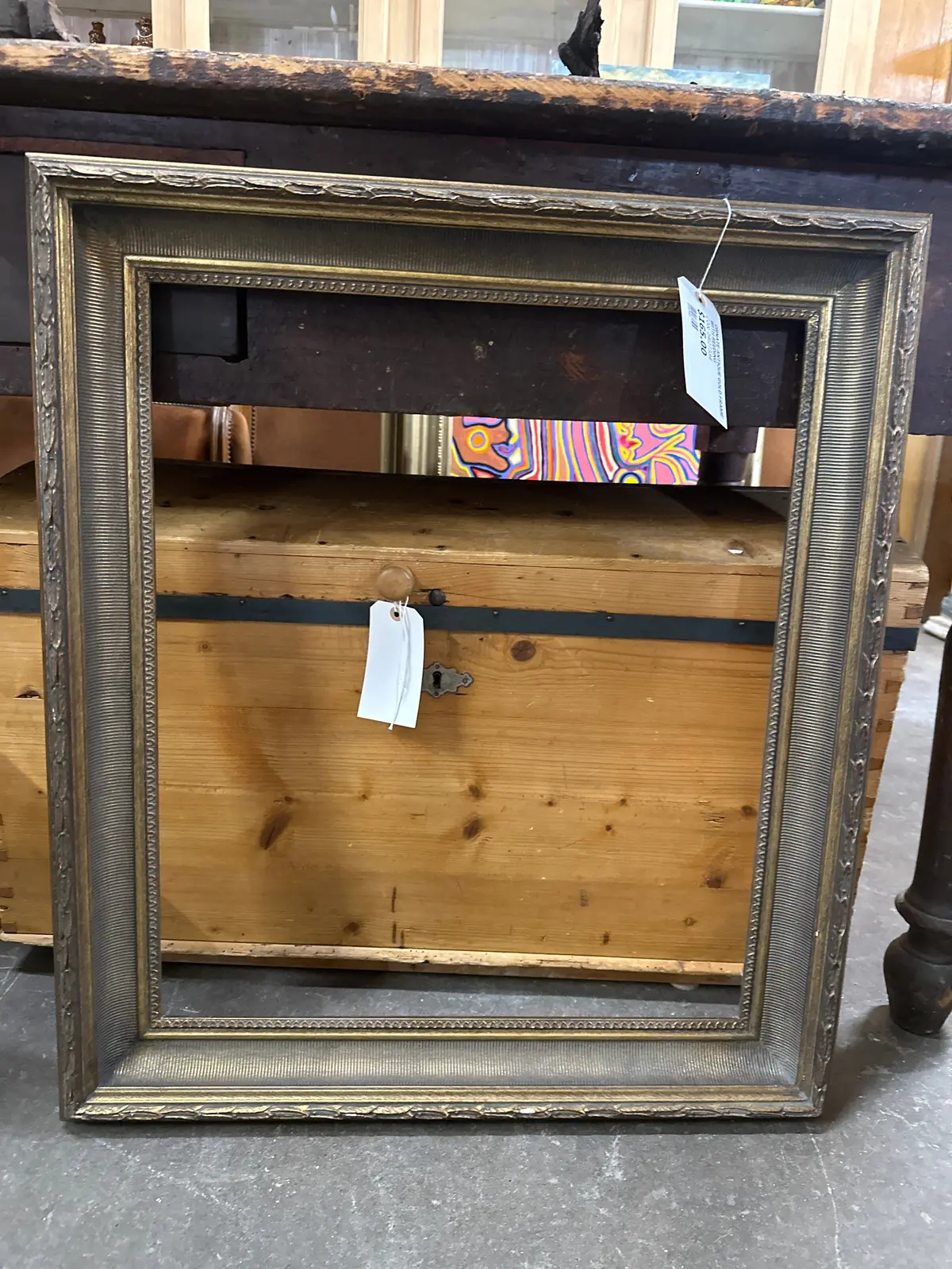 Ornate Antique Gold Frame With Reeding 1