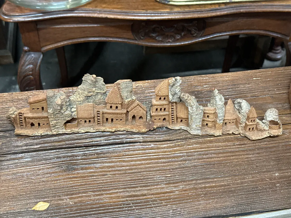 Carved Wood Medieval Town 1