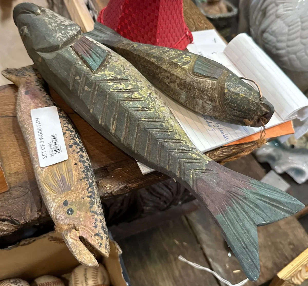 Set Of 3 Wood Fish 1