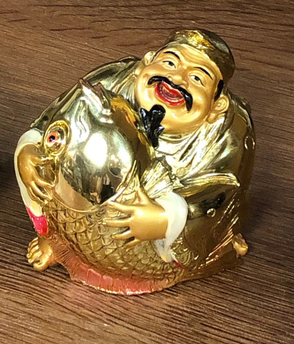 Gold Chinese Buddha With Fish 1