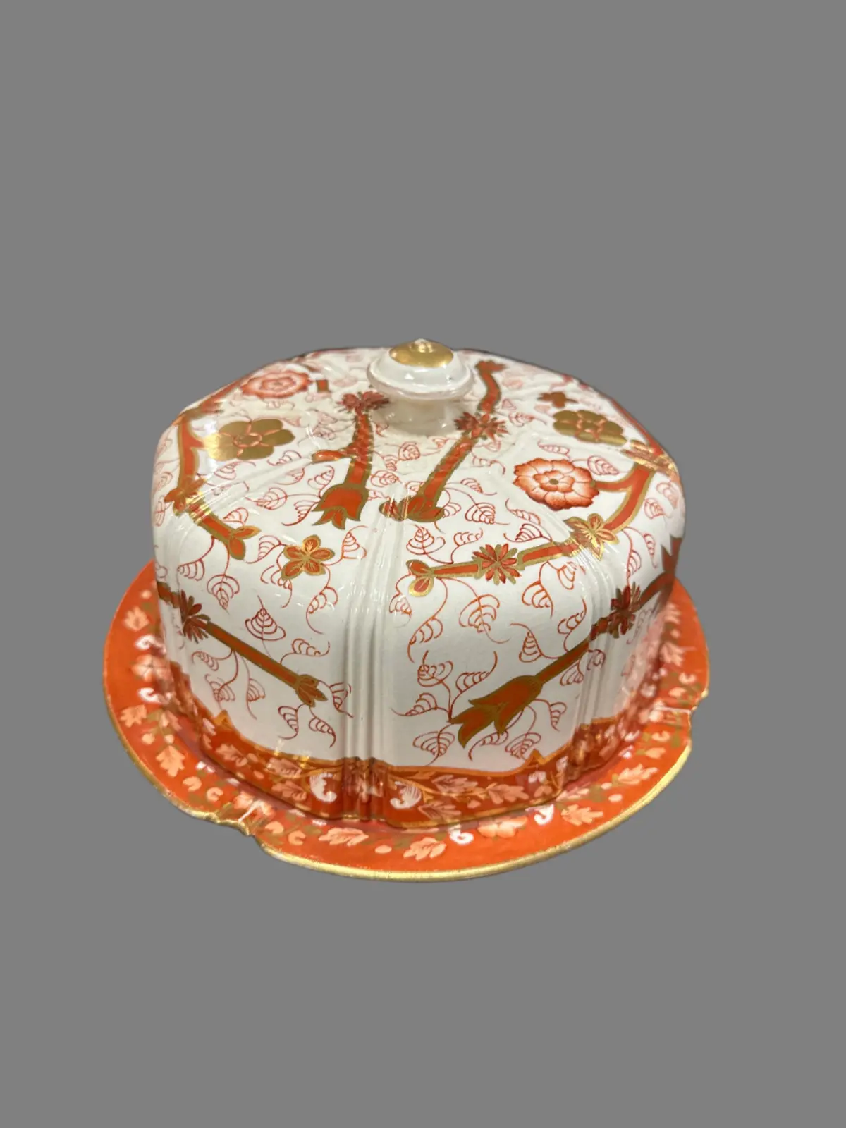 Orange And White Covered Dish 1